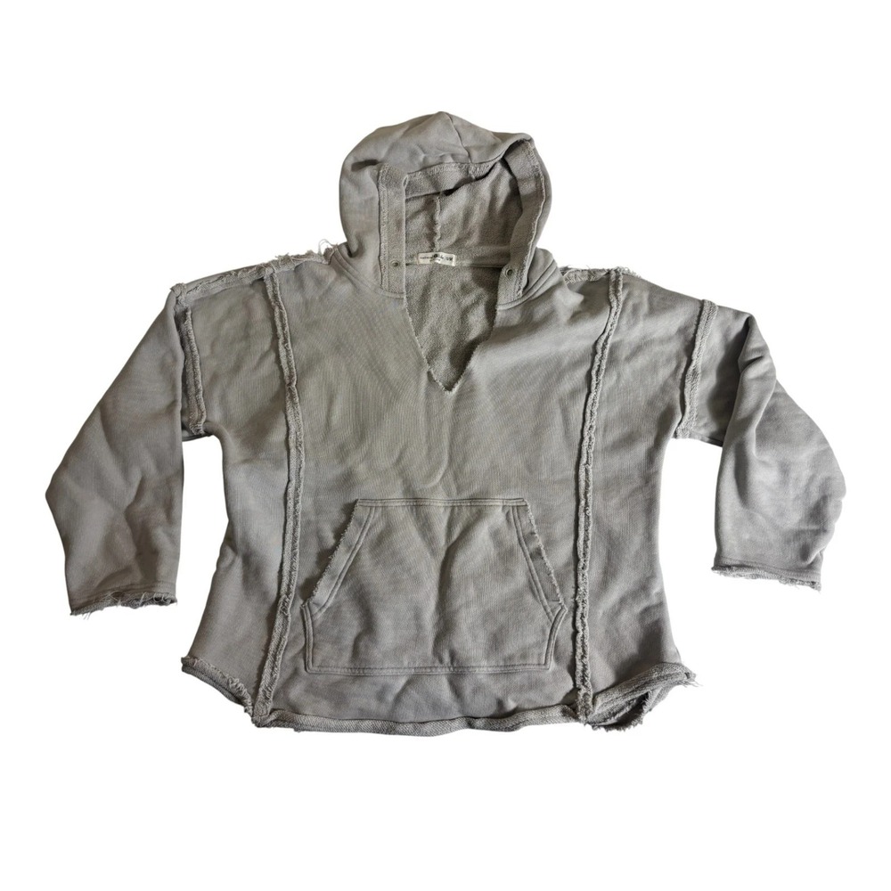 Natural Life Hoodie Womens S/M Beige Trendy Faded Designer Long Sleeve Oversized